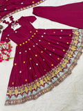 New Fancy Style Desinger Anarkali Suit With Heavy Natural Crep Silk Material