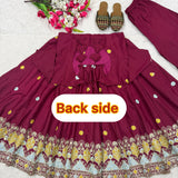 New Fancy Style Desinger Anarkali Suit With Heavy Natural Crep Silk Material