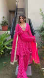 Fully Stitched & Ready to Wear Jacquard Chandheri with Real Mirror Less Work Salwar Kameez