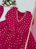 Fully Stitched & Ready to Wear Jacquard Chandheri with Real Mirror Less Work Salwar Kameez