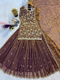 Party Wear Designer Top Lehenga And Dupatta Set With Heavy Fandy Silk With Sequence Work