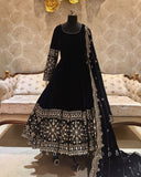Latest Designer Trending Cinon Silk Gwon Pent&dupatta Reddy To Wear