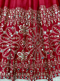 Latest Designer Trending Cinon Silk Gwon Pent&dupatta Reddy To Wear