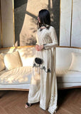 Latest Designer Heavy Natural Crep Material Party Wear Look Top With Farshi Salwar Suit