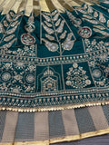 Premium Mulmul Satin Silkb Embellished With Beautiful Thread Work Lehenga Choli