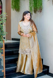 New Designer Collection With Pure GMY Silk And Heavy Embroidery Sequence Work Top-Bottom And Dupatta Set