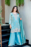 New Designer Collection With Pure GMY Silk And Heavy Embroidery Sequence Work Top-Bottom And Dupatta Set