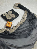 Premium Rangoli silk with c pallu zari thread and 3 mm sequence embroidered work Saree