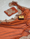 Premium Rangoli silk with c pallu zari thread and 3 mm sequence embroidered work Saree