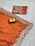 Premium Rangoli silk with c pallu zari thread and 3 mm sequence embroidered work Saree