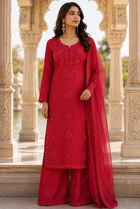 Latest Fox Blooming Georgette Top Bottom And Dupatta Set