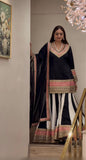 New Designer Party Wear Top Sharara Plazzo And Dupatta With Heavy Natural Crep Silk Material
