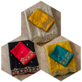 Heavy Rangoli silk C-Pallu Embroidery Thread and Zari Work Beautiful Saree