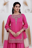 3 PIECE STYLISH TOP PLAZO AND DUPATTA WITH BEAUTIFUL EMBROIDERY SEQUENCE WORK