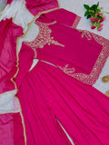 DESIGNER 3 PIECE STYLISH TOP PLAZAA AND DUPATTA WITH BEAUTIFUL EMBROIDERY SEQUENCE WORK