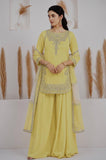 DESIGNER 3 PIECE STYLISH TOP PLAZAA AND DUPATTA WITH BEAUTIFUL EMBROIDERY SEQUENCE WORK