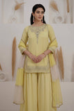 3 PIECE STYLISH TOP PLAZO AND DUPATTA WITH BEAUTIFUL EMBROIDERY SEQUENCE WORK