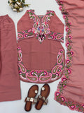 Designer Pure Heavy Georgette With Embroidery Work Top Bottom And Dupatta