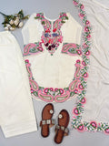 Designer Pure Heavy Georgette With Embroidery Work Top Bottom And Dupatta