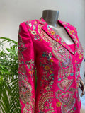DESIGNER WEAR CHINON SILK 3 PIECE PLAZZO PAIR WITH SEQUENCE EMBROIDERY WORK