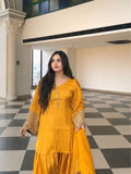 New Natural satin Silk Top-Bottom And Dupatta Set Fully Stitched