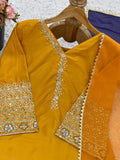 New Natural satin Silk Top-Bottom And Dupatta Set Fully Stitched