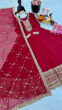 Latest Designer Faux Georgette Party Wear Gown And Dupatta Set