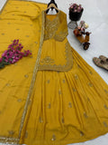 New Designer Party Wear Chinon Silk Top Lehenga And Dupatta Set