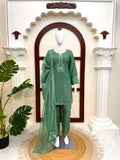 Latest Designer American Silk Top Bottom And Dupatta Set