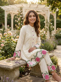 Latest Designer Roman Silk Co-Ord Set With Embrodery Work