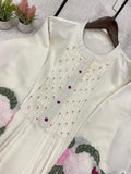 Latest Designer Roman Silk Co-Ord Set With Embrodery Work