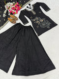 New Designer Party Wear Look Top  Sharara Plazzo and Dupatta New Fancy Style