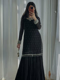 New Designer Collection Heavy Faux Georgette Top-Bottom And Dupatta Set Fully Stitched Ready To Wear