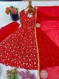 Heavy Blooming Georgette With Heavy Embroidery Sequence Work With Fancy Latkan Salwar Kameez