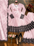 Premium Faux Georgette with Soft Micro Inner Lining & Embroidery Thread Detailing Work Salwar Kameez