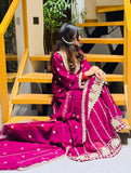 New Designer Party  Fox Georgette Sharara Suit And Dupatta Set