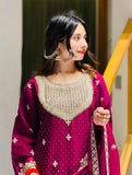 New Designer Party  Fox Georgette Sharara Suit And Dupatta Set