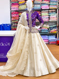 Party Wear Pure Simar Jacket And Lehenga Choli With Heavy Embroidery And Sequence Work