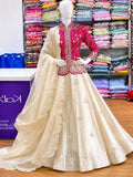 Party Wear Pure Simar Jacket And Lehenga Choli With Heavy Embroidery And Sequence Work