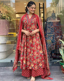 A LINE PRINTED PREMIUM COTTON BLEND SUIT