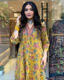 A LINE PRINTED PREMIUM COTTON BLEND SUIT
