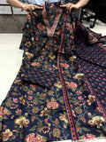 A LINE PRINTED PREMIUM COTTON BLEND SUIT