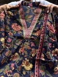 A LINE PRINTED PREMIUM COTTON BLEND SUIT