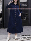 High quality denim fabric Full sleeve length Two side pockets Dress