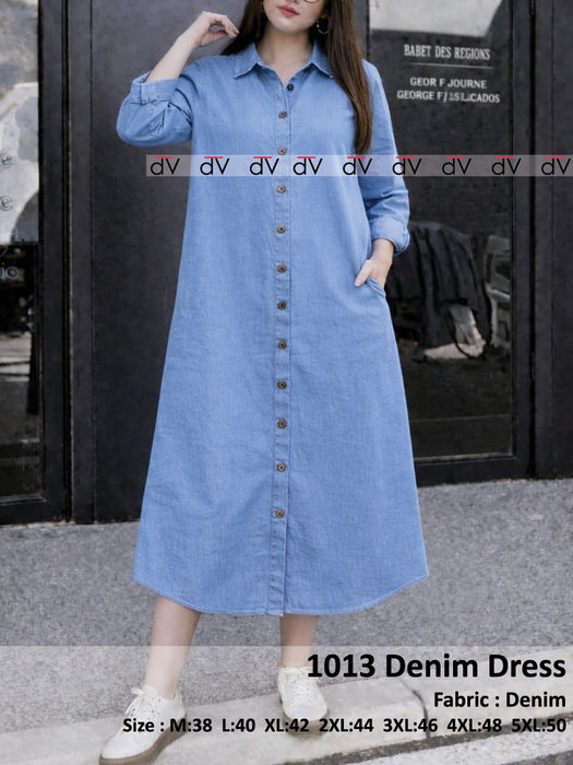 High quality denim fabric Full sleeve length Two side pockets Dress