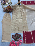 Designer Party Wear Pur Jimmy Choo Silk Top Plazzo And Dupatta Set