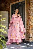 Designer Heavy Star Georgette Party Wear Beautiful Top Bottom And Dupatta Set