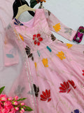 Designer Heavy Star Georgette Party Wear Beautiful Top Bottom And Dupatta Set