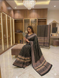 Premium Chinon Silk Beautiful Latest Real Mirror Work Saree