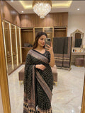 Premium Chinon Silk Beautiful Latest Real Mirror Work Saree